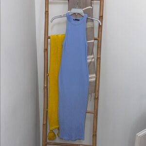Zara Light Blue Ribbed Dress